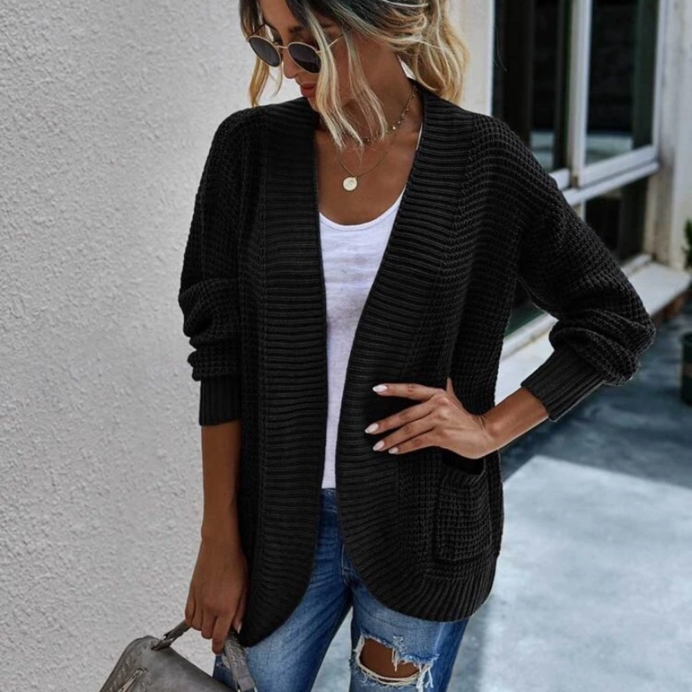 Pocket Open Front Cardigan